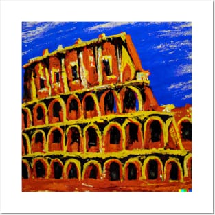 Colosseum Painting Rome Beautiful art Posters and Art